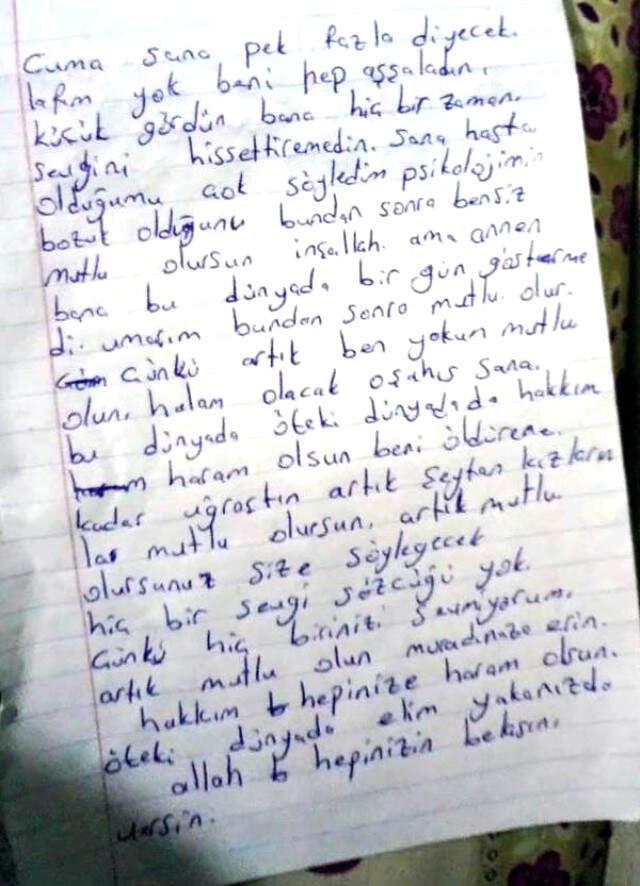 İki Çocuğunu Öldürüp İntihar Eden Anneden Şok Mektup: Artık Şeytan Kızlarınla Mutlu Olursun
