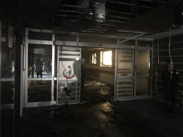 Taksim Eğitim ve Araştırma Hastanesi Yangının Ardından İlk Kez Görüntülendi