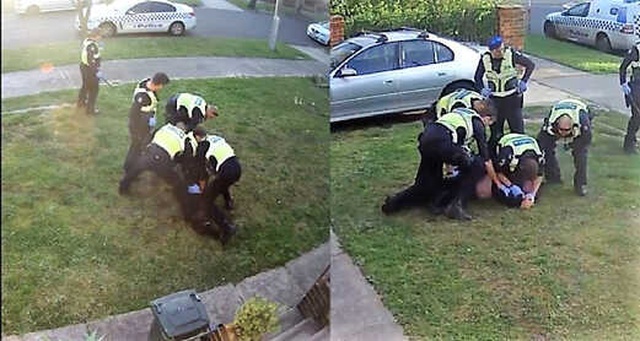 Avustralya'da 4 Polis Yardım İsteyen Zihinsel Engelli Adamı Tekme Tokat Dövdü