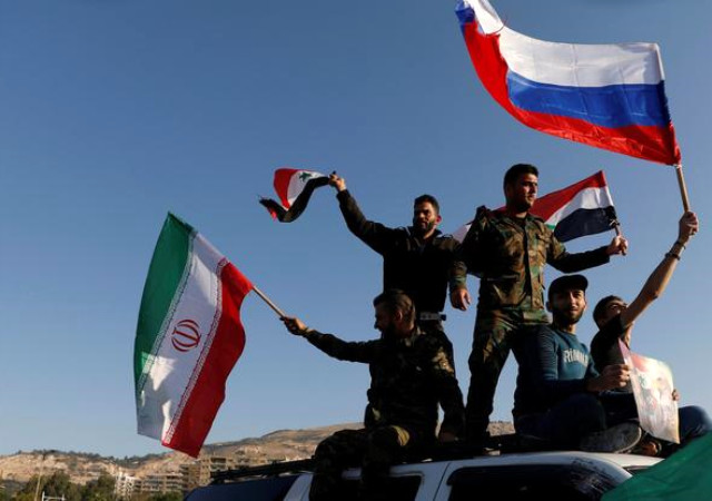 ABD Vurdu, Şam'da Halk Suriye ve Rusya Bayraklarıyla Sokağa Döküldü