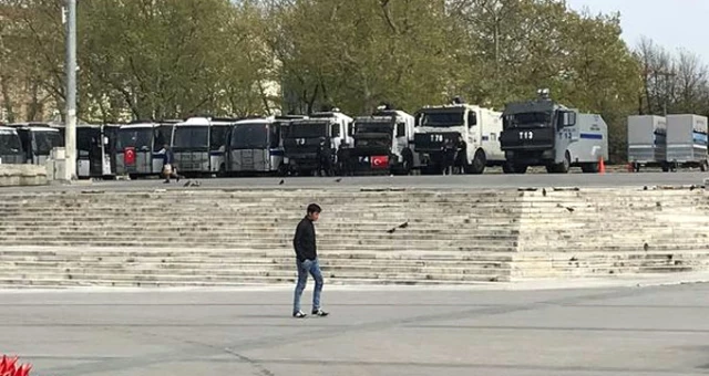 CHP Oturma Eylemi Yapacaktı, Taksim TOMA'larla Kapatıldı