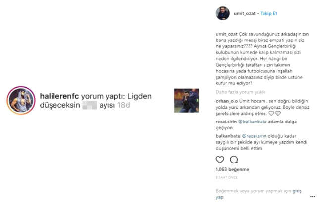 Ümit Özat'tan Kendisine Yapılan Küfürlü Yoruma Sert Yanıt