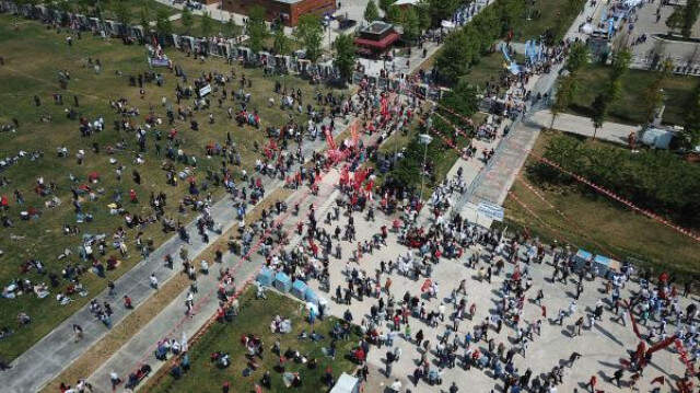 1 Mayıs'ın Kutlandığı Maltepe Miting Alanındaki Son Durum Havadan Fotoğraflandı