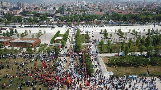 1 Mayıs'ın Kutlandığı Maltepe Miting Alanındaki Son Durum Havadan Fotoğraflandı