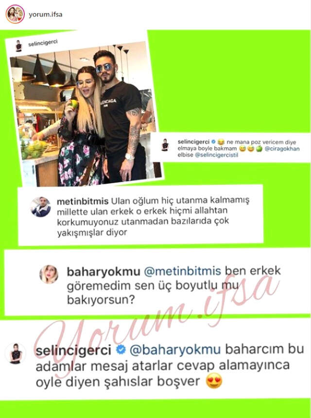 Selin Ciğerci, 'Erkeksin Sen Erkek' Diyen Takipçisini Yerin Dibine Soktu Selin Ciğerci,