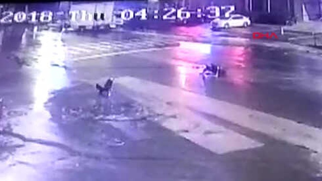 Alkollü Sürücü Refüje Çarpan Otomobilden Düştü! O Anlar Anbean Kameraya Yansıdı