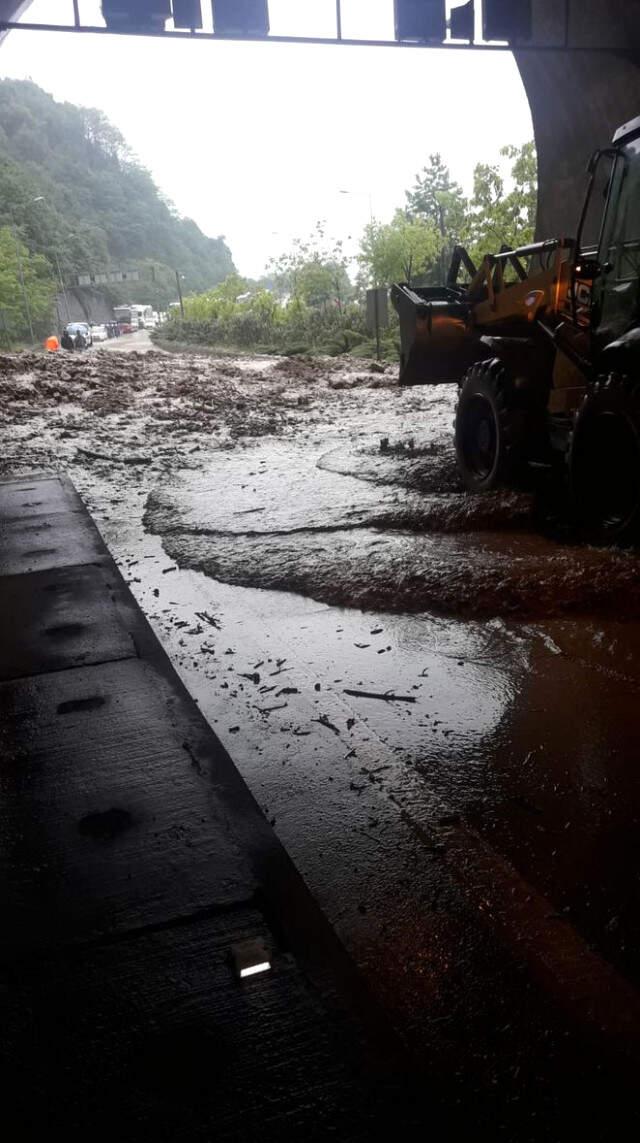 Karadeniz Sahil Yolu'nda Şiddetli Yağış ve Heyelan Ulaşımı Durdurdu