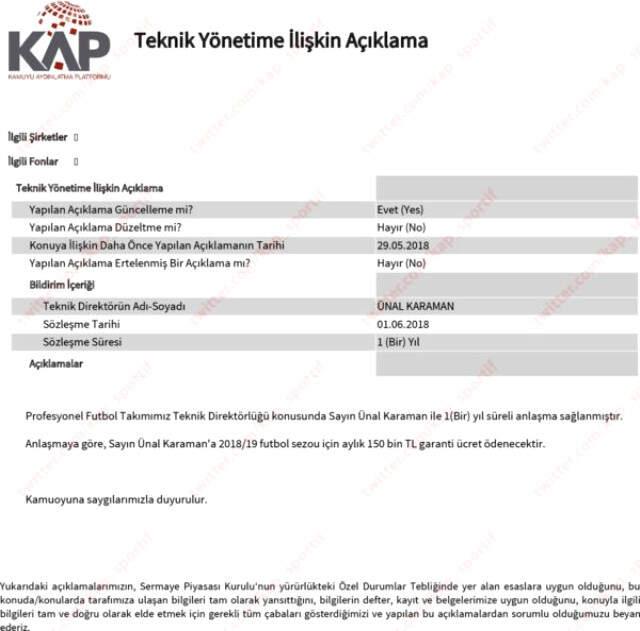 Trabzonspor'da Ünal Karaman, Aylık 150 Bin TL Kazanacak Trabzonspor'da Ünal Karaman, Aylık 150 Bin TL Kazanacak