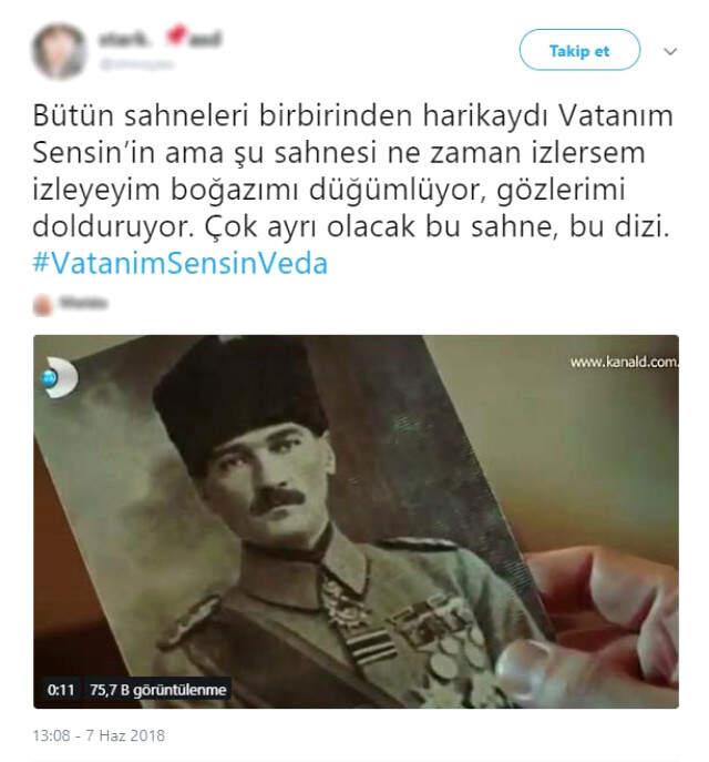 Vatanım Sensin Dizisinin Final Bölümü İzleyicileri Gözyaşlarına Boğdu