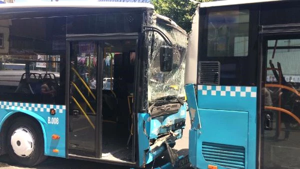 Şişli'de Yürekleri Ağza Getiren Kaza! Üç Halk Otobüsü Çapıştı