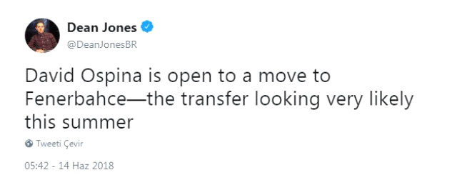 Fenerbahçe, Arsenal Forması Giyen Ospina'yı Transfer Etmek İstiyor