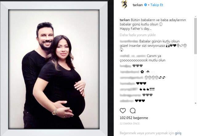 Tarkan, Hamile Eşiyle Birlikte Babalar Günü Pozu Verdi