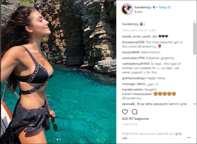 Hande Erçel'in Bikinili Paylaşımı Sosyal Medyayı Salladı