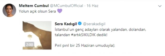 Meltem Cumbul Sosyal Medya Hesabından CHP'ye Oy Vereceğinin Sinyalini Verdi