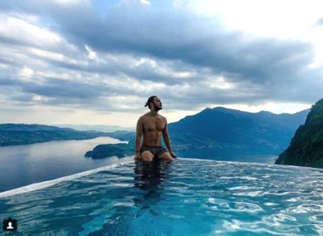 Oyuncu Pelin Akil ve Anıl Altan İsviçre'deki Sıcak Havuzda Aşk Tazeledi