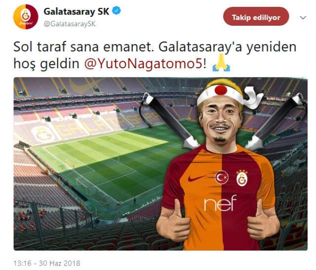 Galatasaray, Nagatomo Transferini KAP'a Bildirdi