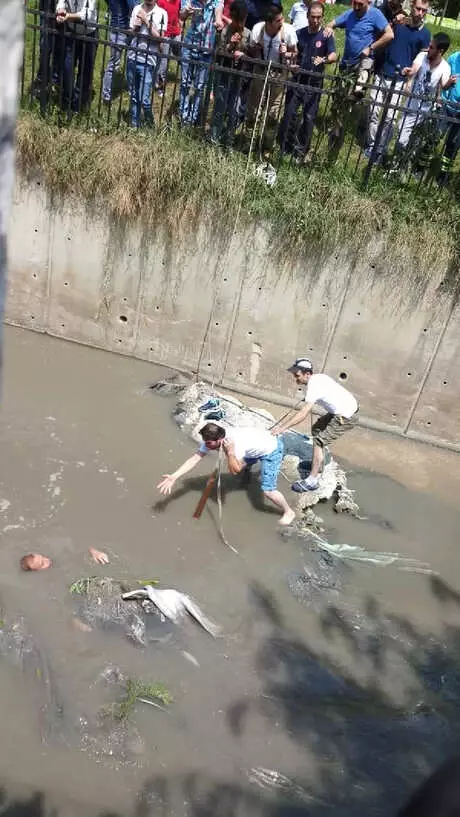Su Kanalına Düşüp Baygınlık Geçirdi, Vatandaş Kurtarmak İçin Seferber Oldu