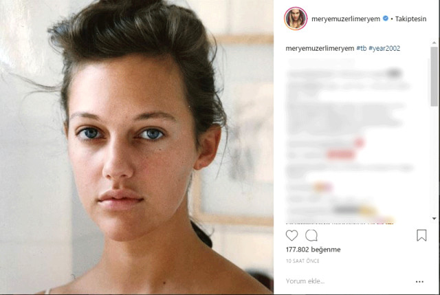 Meryem Uzerli'nin 16 Yıl Önceki Hali Instagram'a Damga Vurdu