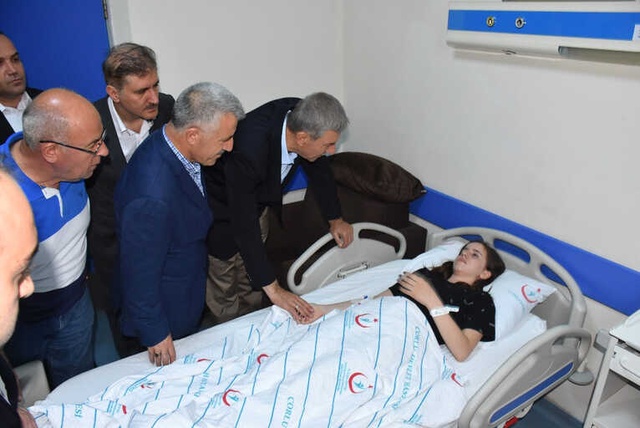 Bakan Akdağ ve Arslan Tren Kazasında Yaralananları Hastanede Ziyaret Etti