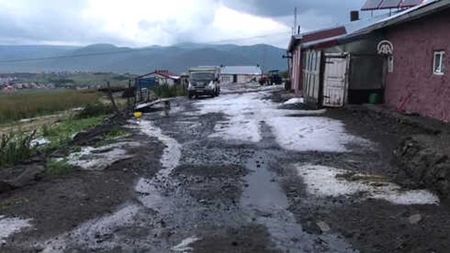 Ardahan'da Dolu Yağışı Hayatı Felç Etti!