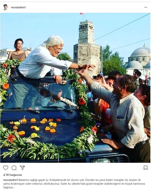 Yoğun Bakıma Kaldırılan Cüneyt Arkın'ın Oğlu Murat Arkın'dan, Usta Oyuncunun Hayranlarına İyi Haber