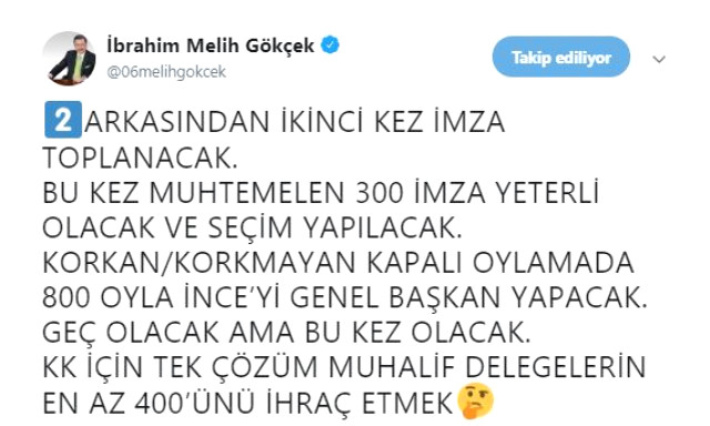 Melih Gökçek, Kemal Kılıçdaroğlu'nu Hedef Aldı: Diktatör Bu Kez Kesin Bitti