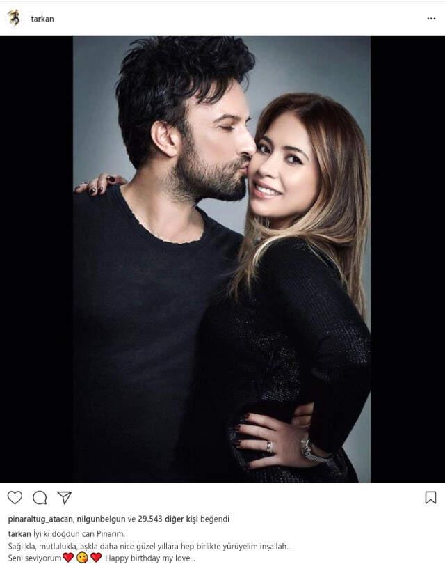 Tarkan Eşi Pınar Tevetoğlu'nun Doğum Gününü, Aşk Dolu Paylaşımla Kutladı