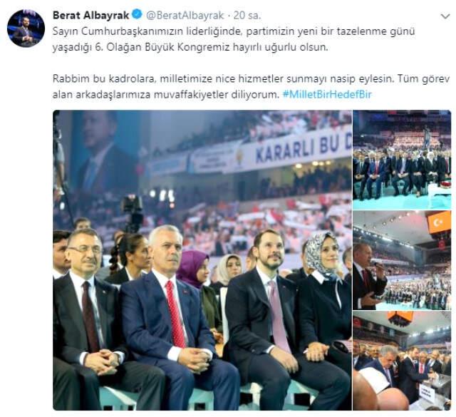 AK Parti Olağan Kongresi'ni Berat Albayrak ve Eşi El Ele İzledi