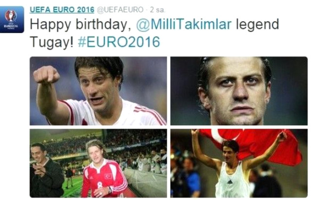 UEFA ve Premier Lig, Eski Milli Futbolcu Tugay Kerimoğlu'nun Doğum Gününü Kutladı