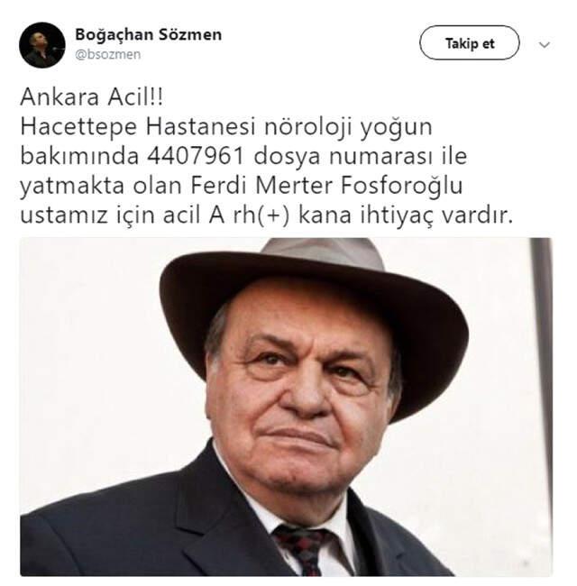 Yoğun Bakımda Olan Ferdi Merter Fosforoğlu'nu, Kiralık Aşk Oyuncuları Unutmadı! Oyuncu İçin Kan Çağrısı Yaptılar