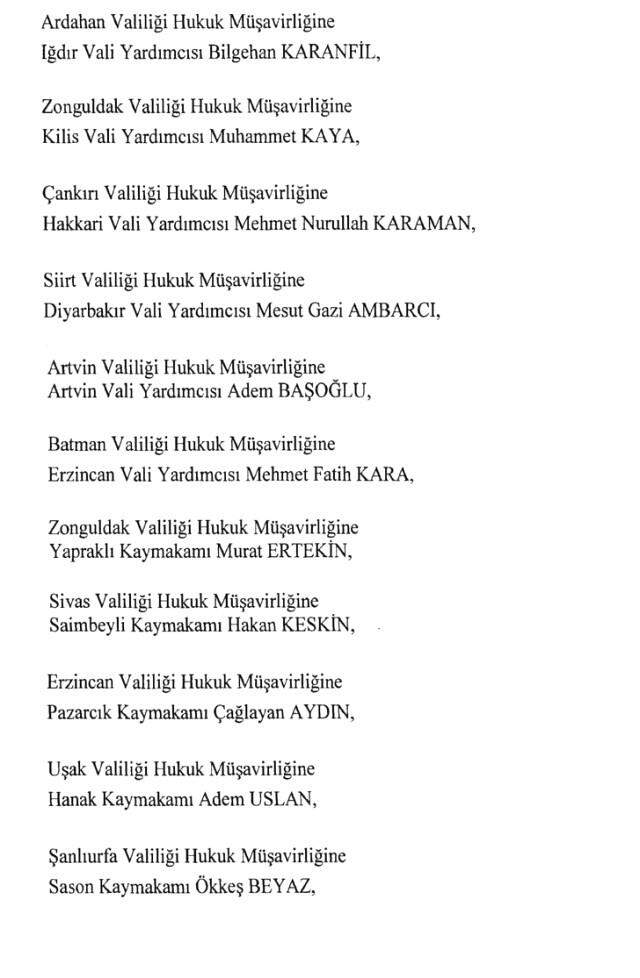 Cumhurbaşkanlığı Kararı ile 471 Mülki İdare Amirinin Yeri Değişti Cumhurbaşkanlığı Kararı ile 471 Mülki İdare Amirinin Yeri Değişti