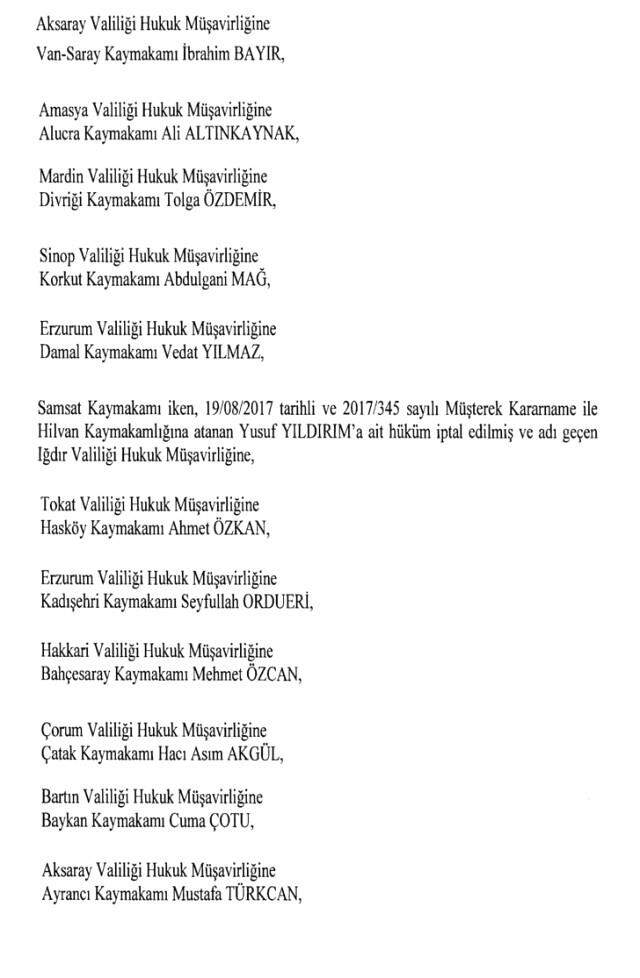 Cumhurbaşkanlığı Kararı ile 471 Mülki İdare Amirinin Yeri Değişti Cumhurbaşkanlığı Kararı ile 471 Mülki İdare Amirinin Yeri Değişti