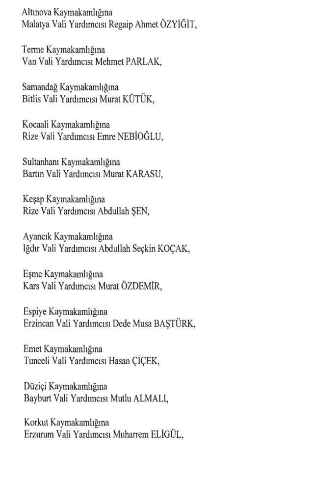 Cumhurbaşkanlığı Kararı ile 471 Mülki İdare Amirinin Yeri Değişti Cumhurbaşkanlığı Kararı ile 471 Mülki İdare Amirinin Yeri Değişti