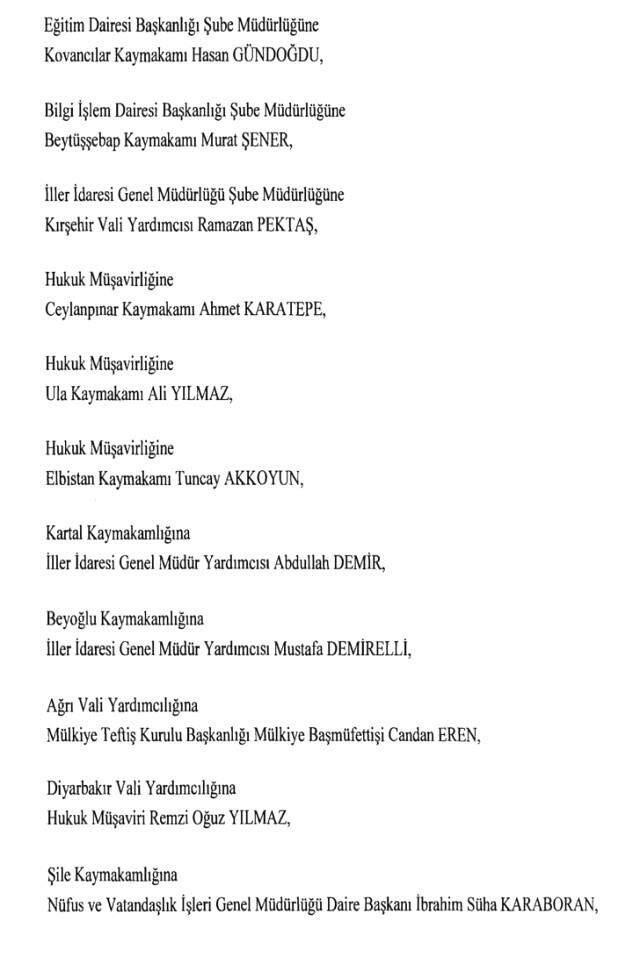 Cumhurbaşkanlığı Kararı ile 471 Mülki İdare Amirinin Yeri Değişti Cumhurbaşkanlığı Kararı ile 471 Mülki İdare Amirinin Yeri Değişti