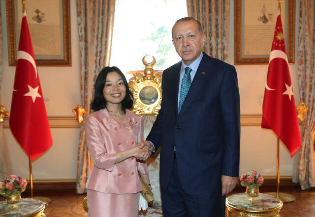 Başkan Erdoğan, Japonya Prensesi Mikasa ile Görüştü