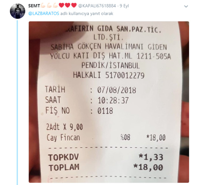 Havaalanından Aldığı Suya 6 Lira Ödeyen Vatandaş, Duruma İsyan Etti