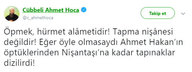 Şeyhin Protez Kolunu Öpmesini Eleştiren Ahmet Hakan'a Cübbeli'den Cevap: Öptüklerinden Nişantaşı'na Kadar Tapınaklar Dizilirdi