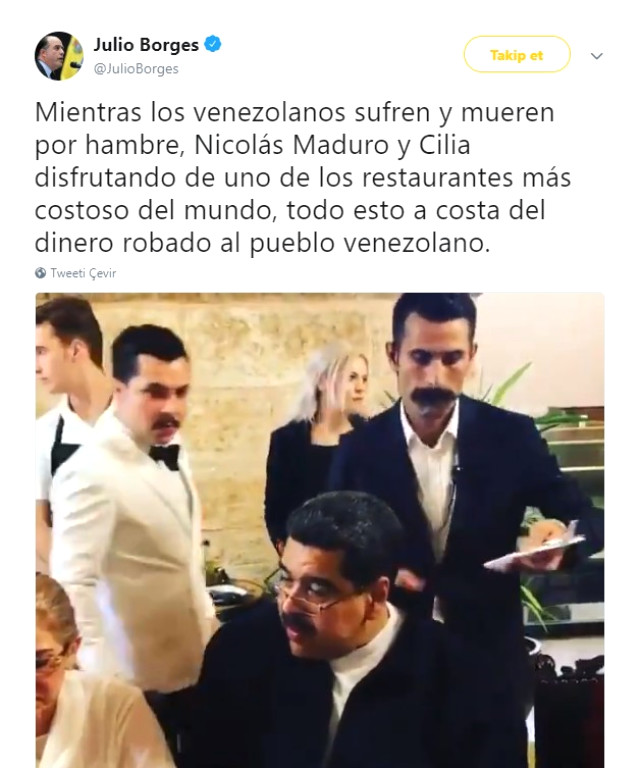 Ülkesi Ekonomik Krizde Olan Devlet Başkanı Nicolas Maduro'nun Nusret'te Et Yemesi Halkı Ayaklandırdı