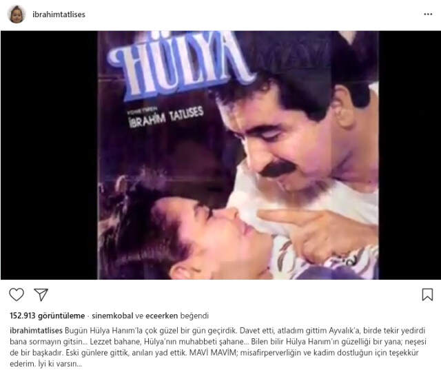 Hülya Avşar'la Buluşan İbrahim Tatlıses, Adına Şarkı Yazdığı Avşar'a 'Mavi Mavim' Diye Seslendi Hülya Avşar'la Buluşan İbrahim Tatlıses, Adına Şarkı Yazdığı Avşar'a