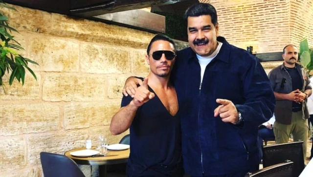 Venezuelalılar Devlet Başkanlarını Ağırlayan Nusret Gökçe'nin Miami'deki Restoranın Önünde Eylem Yaptı