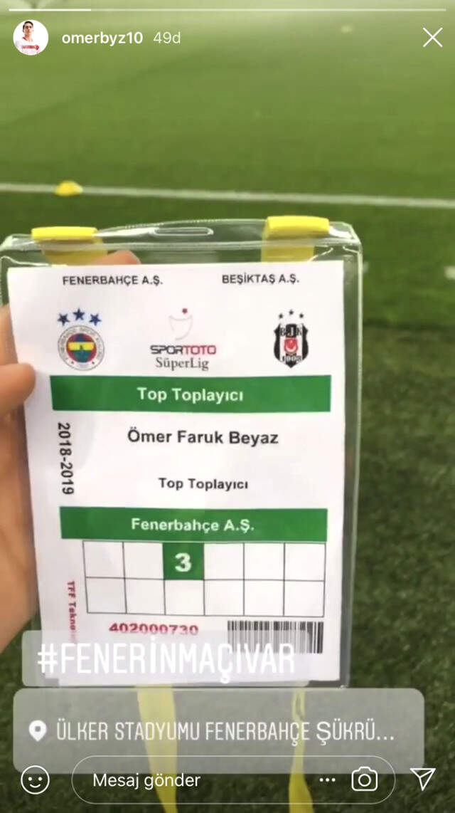 Fenerbahçe'nin Genç Yıldızı Ömer Faruk, Derbide Top Topladı Fenerbahçe'nin Genç Yıldızı Ömer Faruk, Derbide Top Topladı