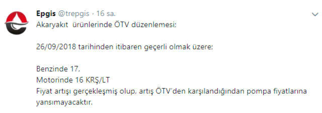 Benzine ve Motorine Yapılan <a class='keyword-sd' href='/zam/' title='Zam'>Zam</a>, Pompaya Yansımayacak