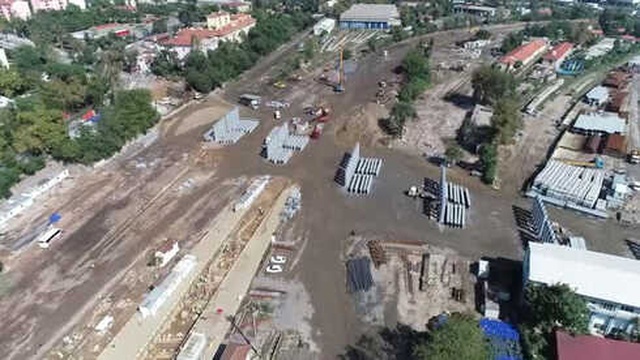 Gebze-Haydarpaşa Tren Hattında Son Durum Havadan Görüntülendi
