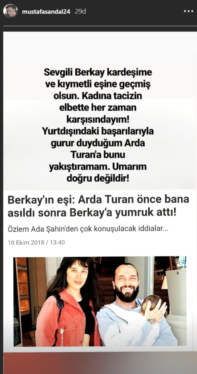 Berkay'ın Eşine Sarkıntılık Yaptığı Söylenen Arda Turan'a Bir Tepki de Mustafa Sandal'dan Geldi