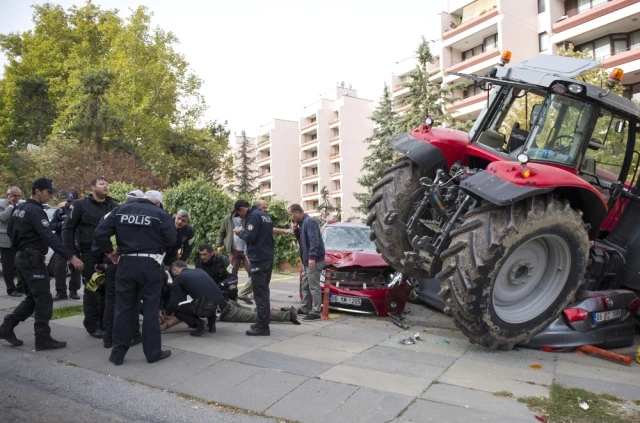 Polisin 'Dur' İhtarına Uymayıp Ankara'yı Birbirine Katan Traktör Sürücüsü Tutuklandı