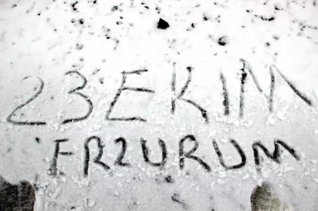 Erzurum'da Etkili Olan Kar Yağışı, Tipiyle Birlikte Yaşamı Olumsuz Etkiledi