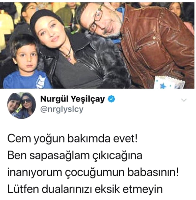 Ünlü Oyuncu Nurgül Yeşilçay, Cem Özer İçin Dua İstedi