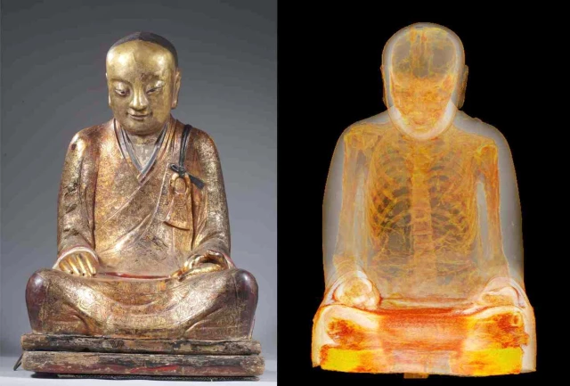 Çin'den Kaçırılan Buddha Heykelinin İçinden Keşiş Mumyası Çıktı