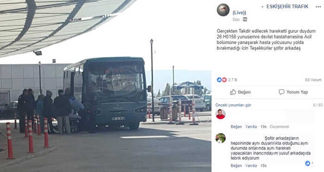 Kahraman Şoför, Otobüste Baygınlık Geçiren Yolcuyu Hastaneye Yetiştirdi