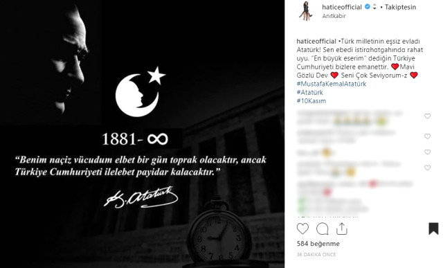 Ünlü İsimler, Paylaşımlarıyla Atatürk'ü Andı